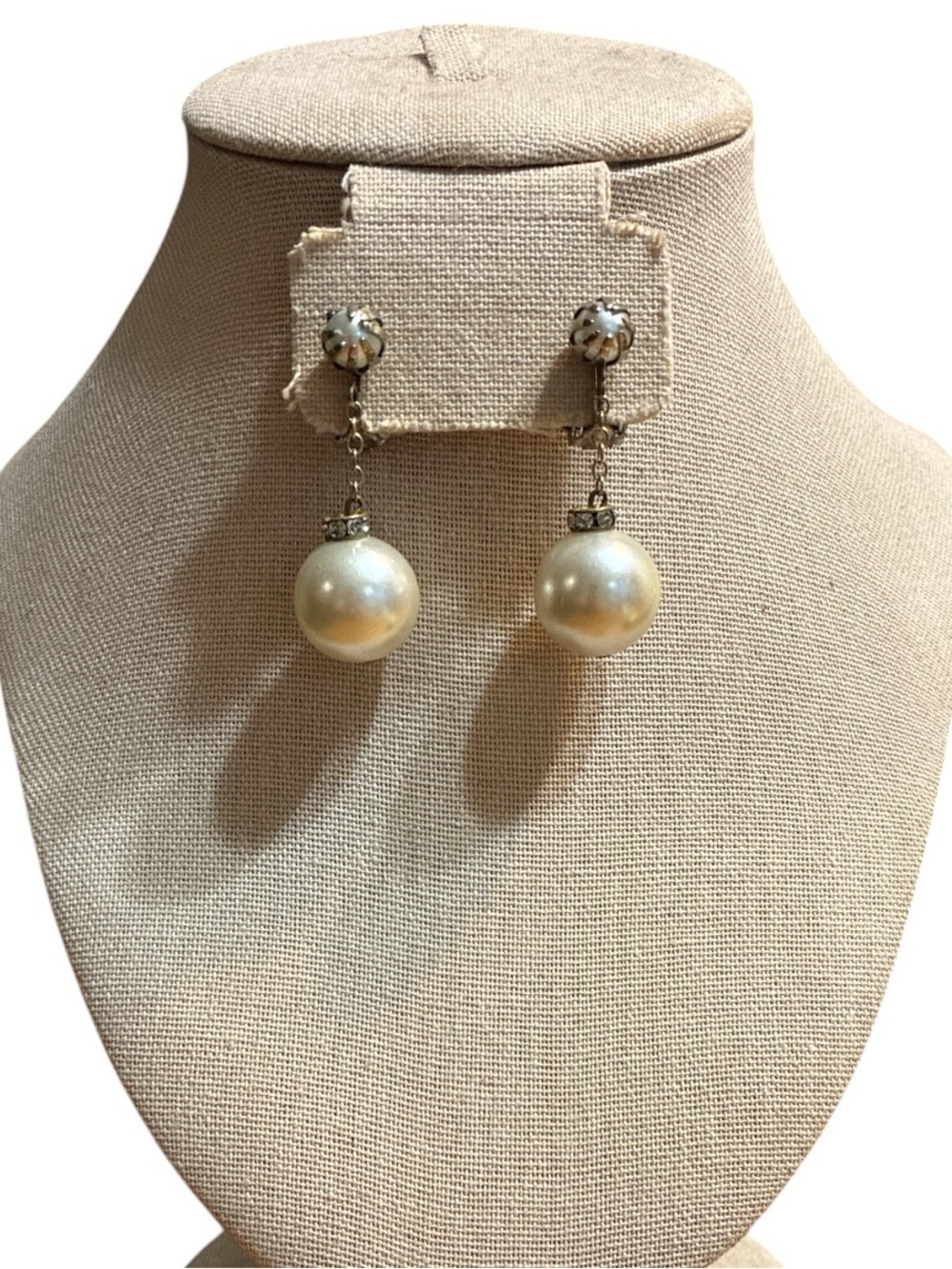 ✨ 3/$15 ✨ Rhinestone Pearl Drop Clip On Earrings